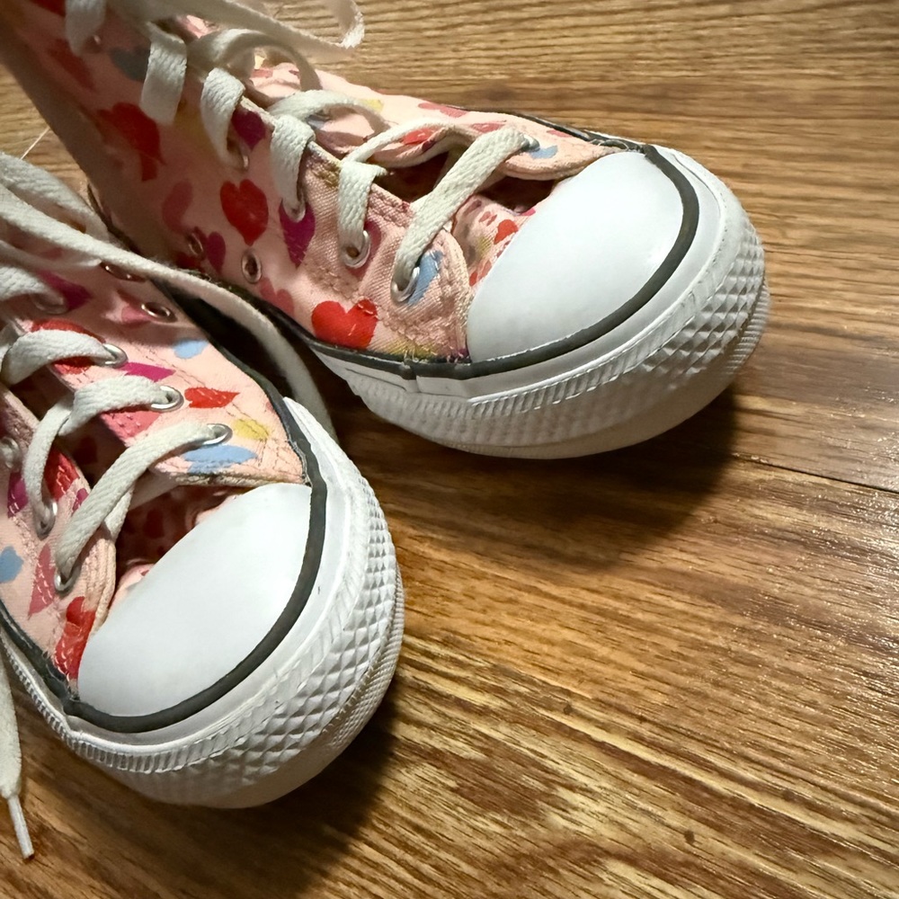 Converse Chuck Taylor All Star Hi Always On Hearts Casual Sneakers Junior Size 4 - Picture 4 of 11